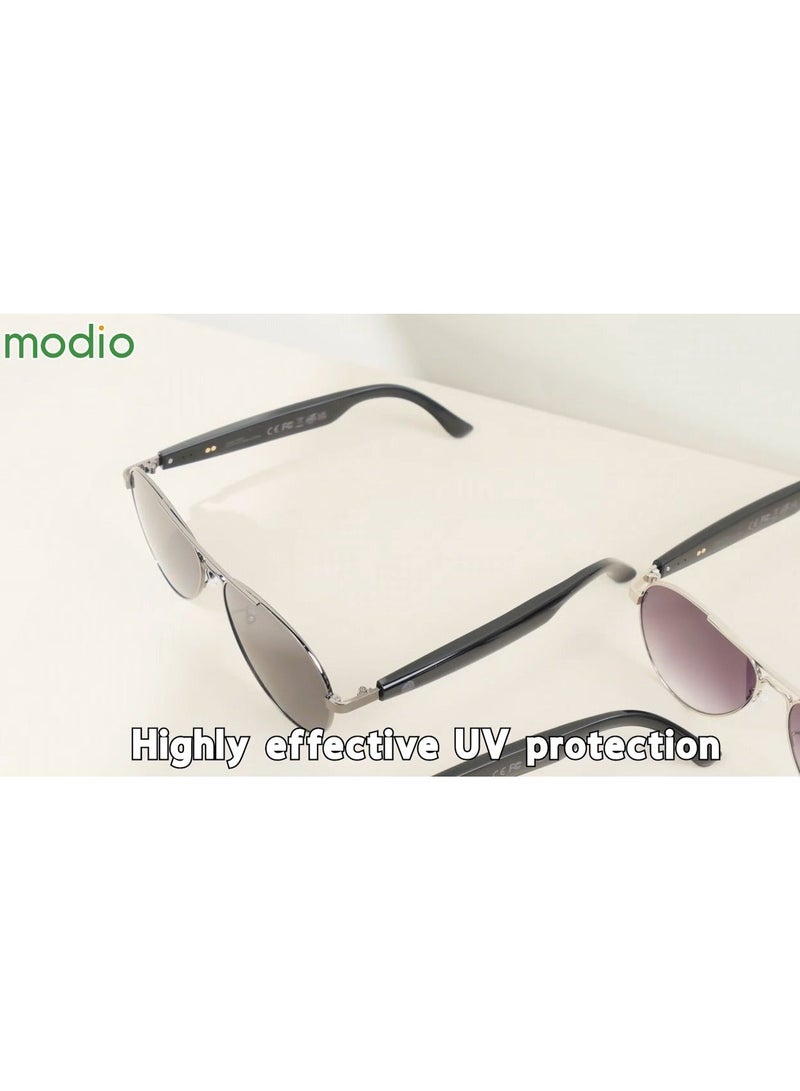 Modio MG05 Smart Audio Glasses with UVB Protection, Open-Ear Bluetooth Sound, Multi-Function Touch Control, Hands-Free Calling, Lightweight Stylish Frame and Long-Lasting Battery – Gold - Image 3